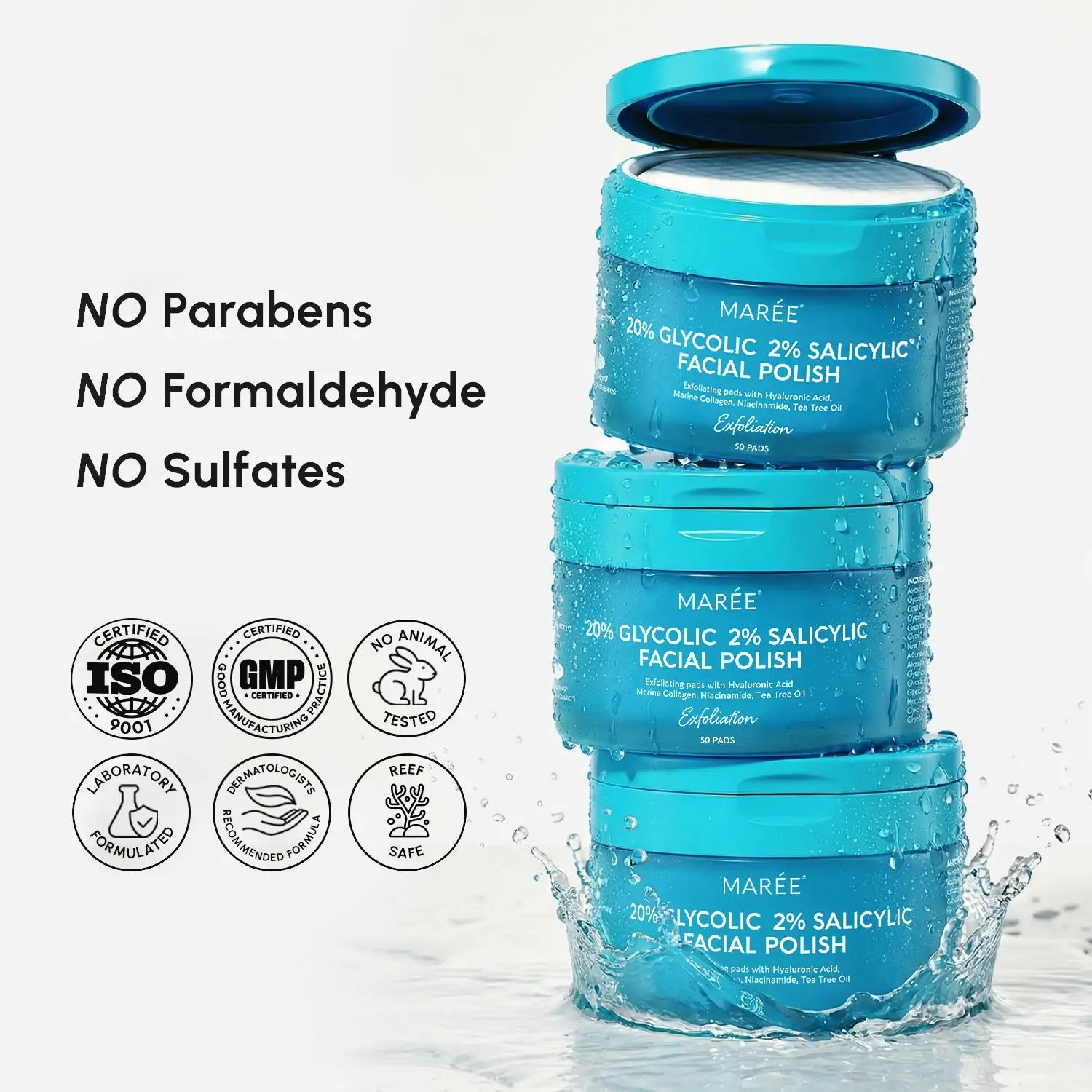 Marée® Glycolic & Salicylic Acid Peel Pads
