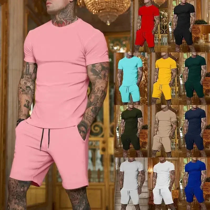 Men's Breathable Summer Sportswear Shorts Set