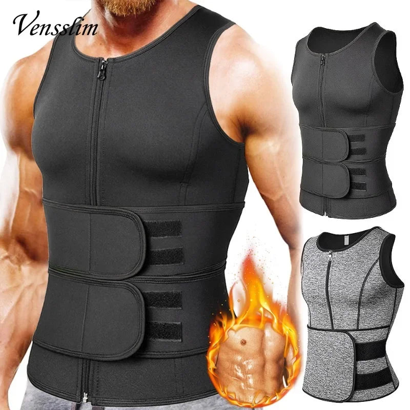 Men's Compression Body Shaper Slimming Waist Trainer Vest
