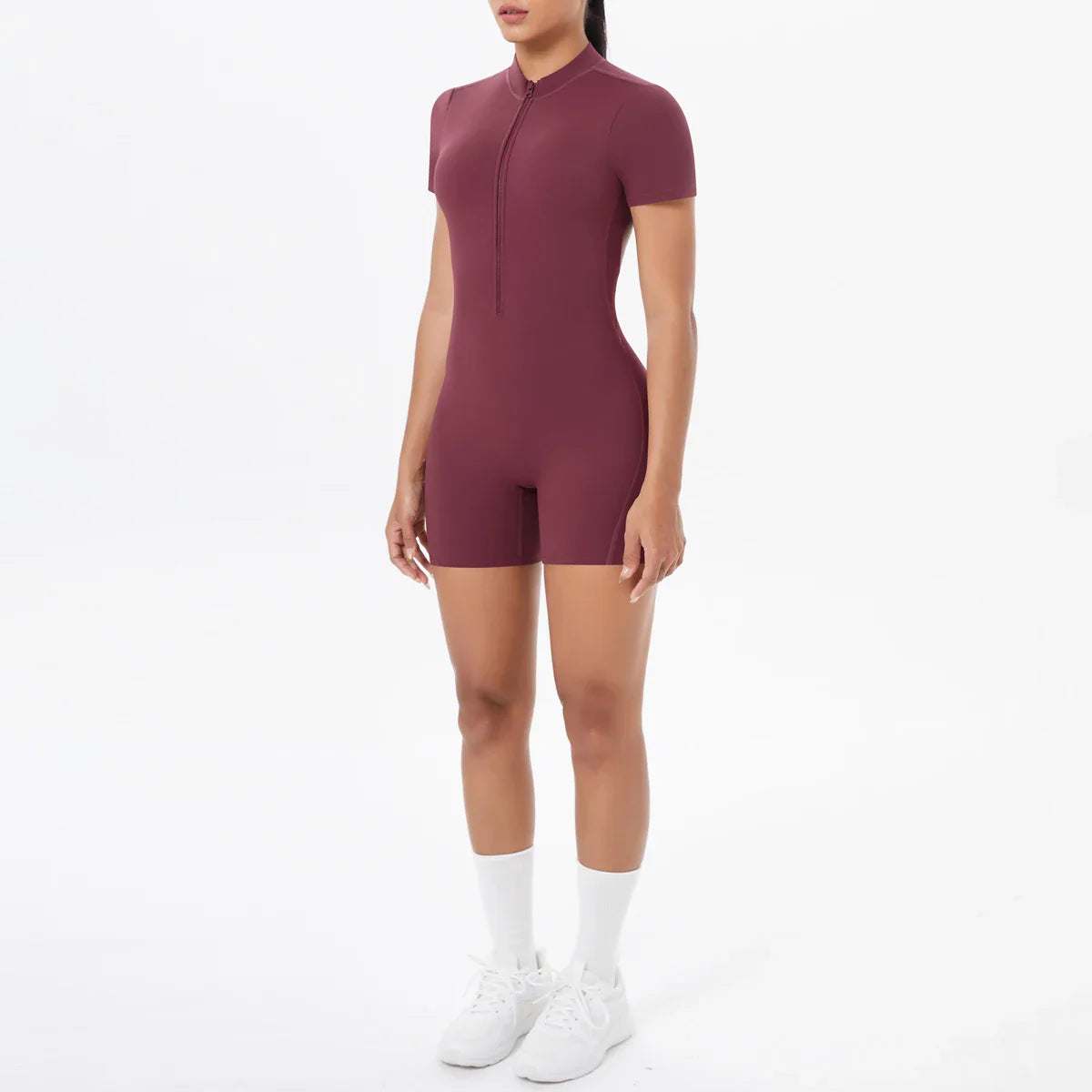 FlexiFit Women's Backless Zip Jumpsuit - Yoga Wear