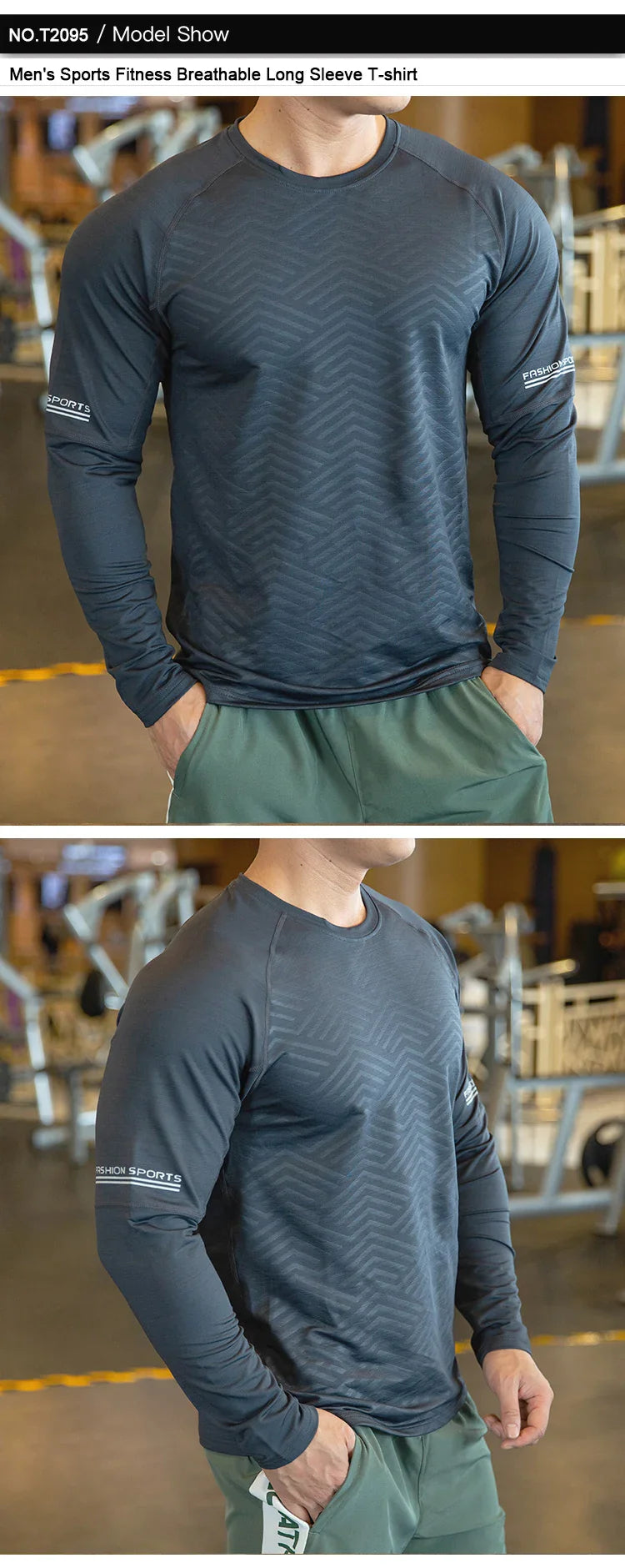 Men's Quick Dry Compression Long-Sleeve Workout Tee