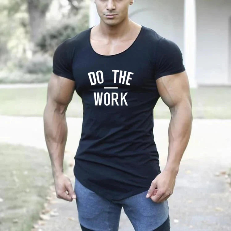 Men's Running Sport Slim Fit Graphic T-Shirt