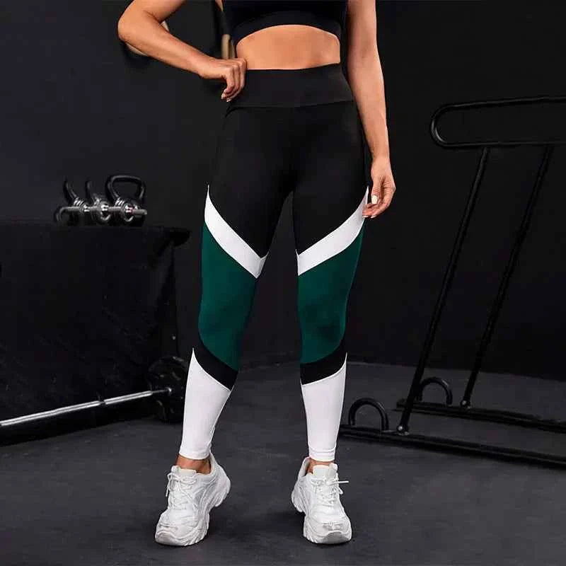 Women's Colorblock High Waist Yoga Pants