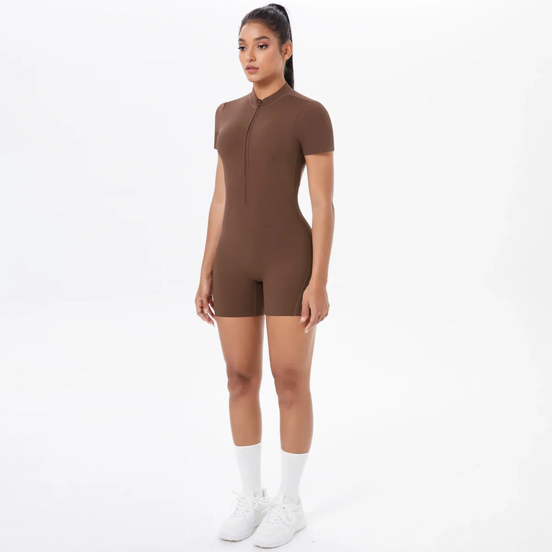 FlexiFit Women's Backless Zip Jumpsuit - Yoga Wear