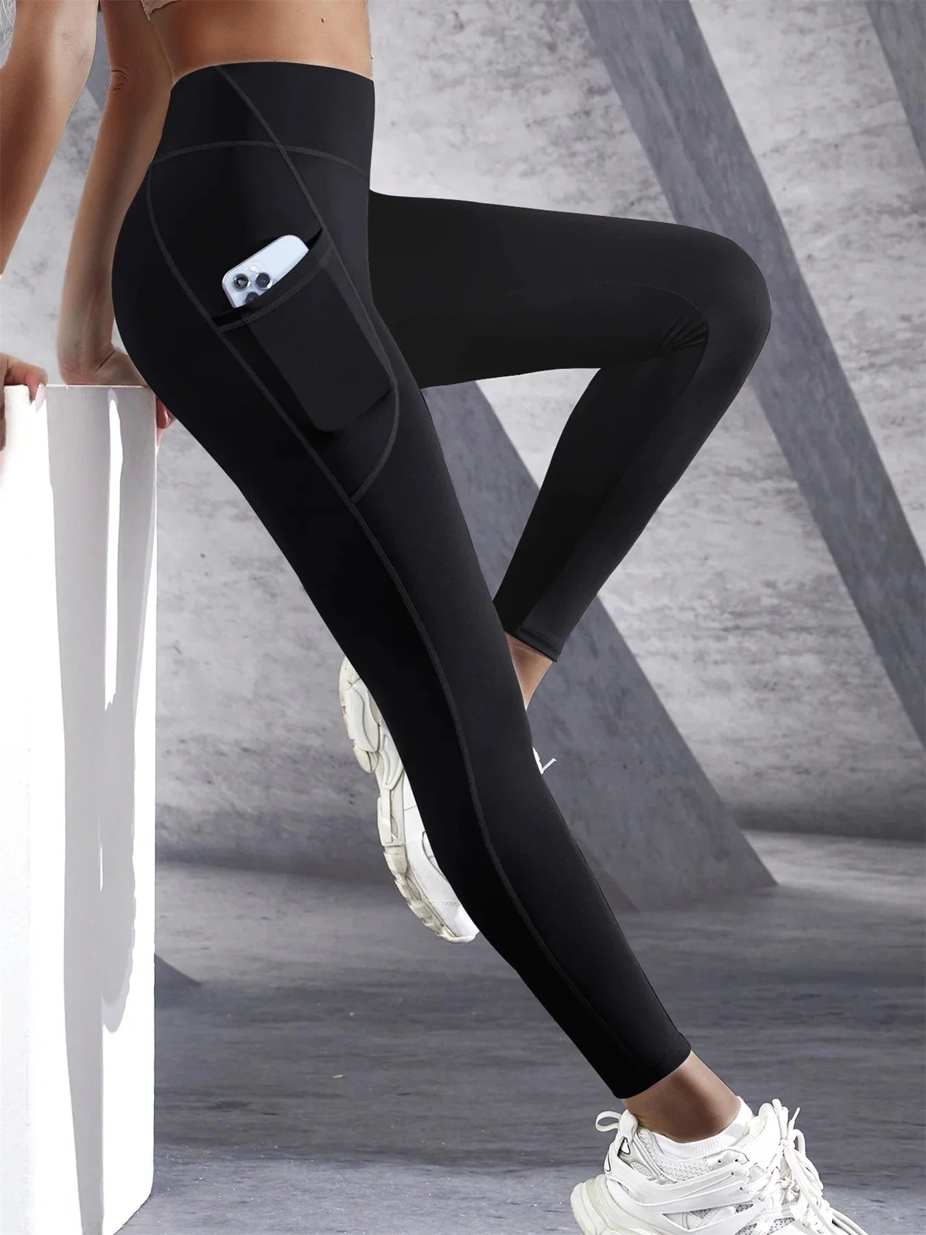 Women's High Waist Stretch Leggings with Pocket
