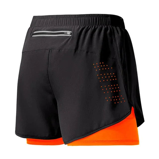 Men’s 2-in-1 Running Shorts – Quick-Dry Double Layer Gym Shorts