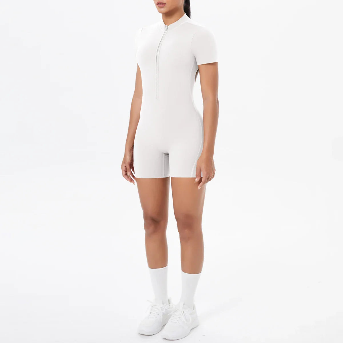 FlexiFit Women's Backless Zip Jumpsuit - Yoga Wear