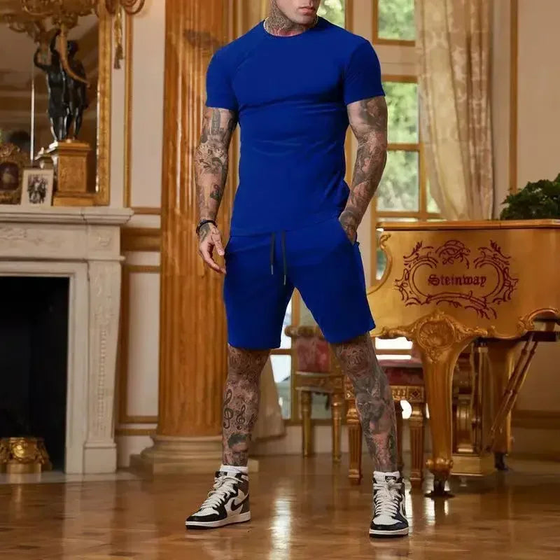 Men's Breathable Summer Sportswear Shorts Set
