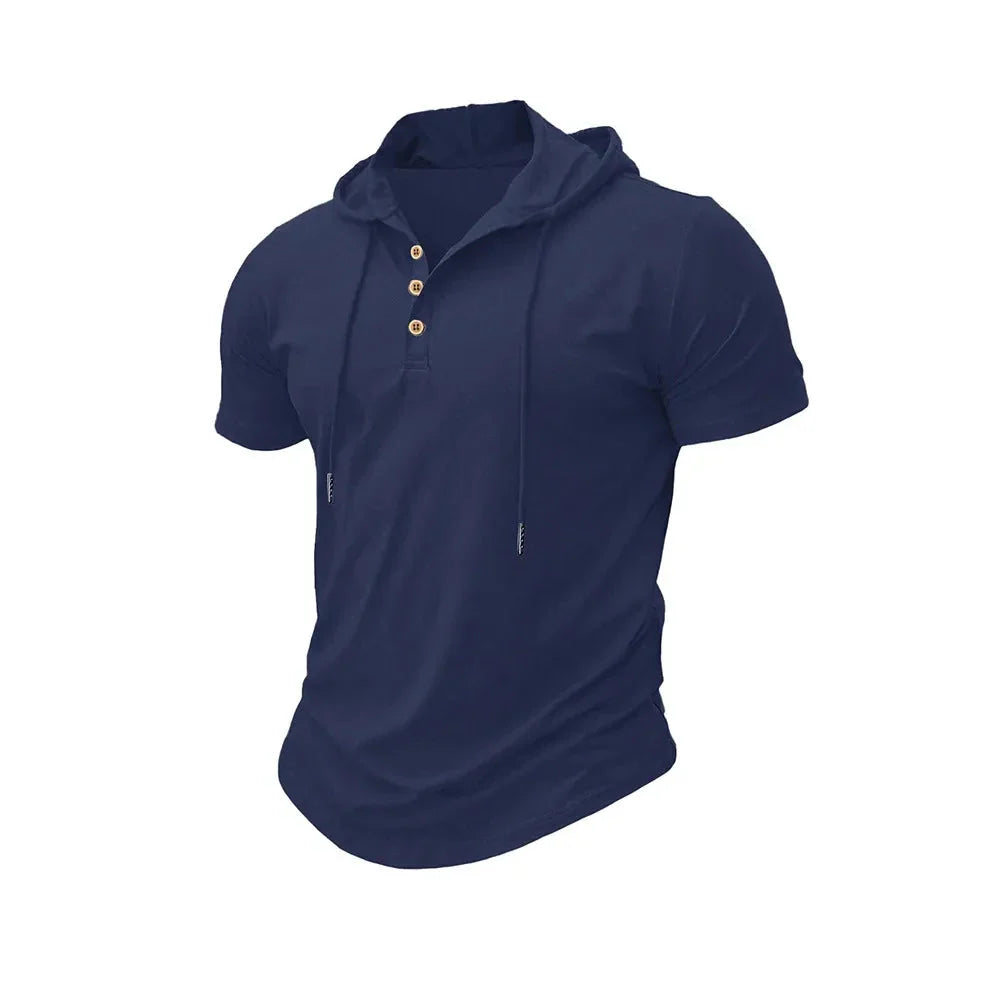 Men's Slim Fit Hooded Breathable T-shirt