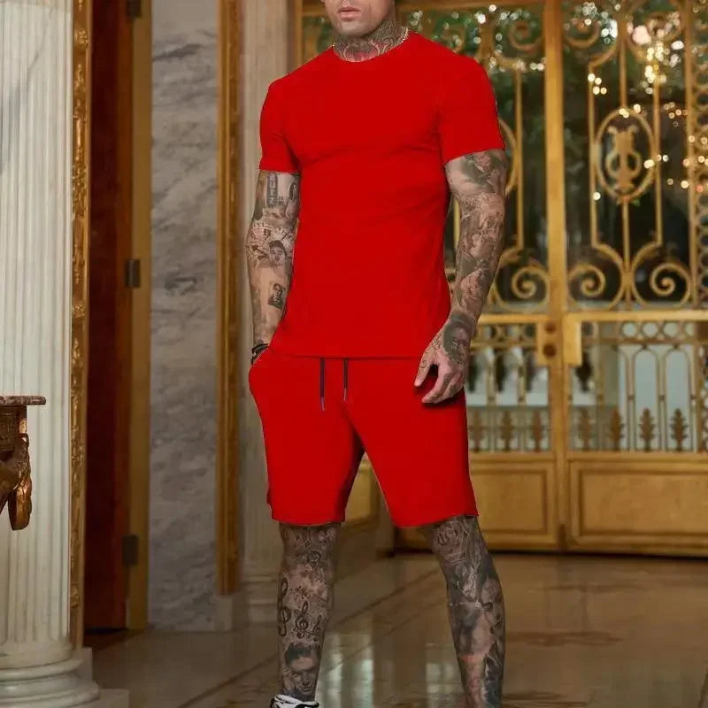 Men's Breathable Summer Sportswear Shorts Set