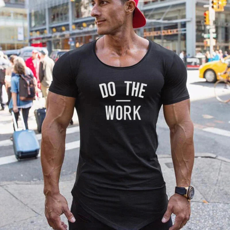 Men's Running Sport Slim Fit Graphic T-Shirt