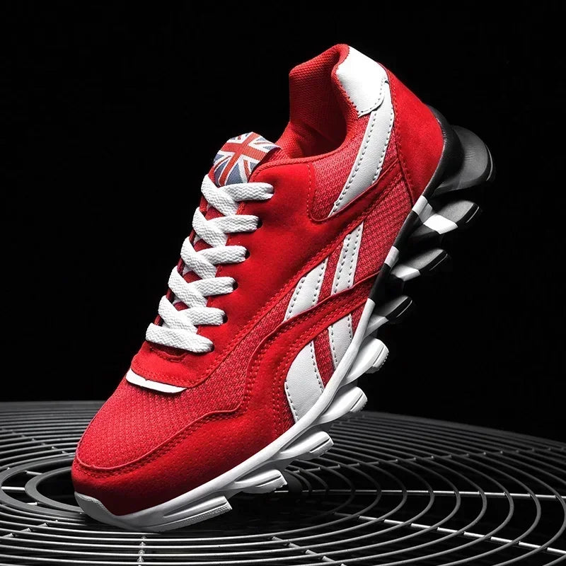 Men's Breathable Cushioned Thick Sole Running Sneakers
