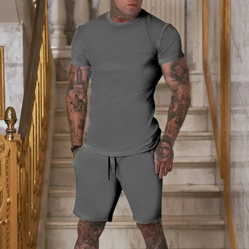 Men's Breathable Summer Sportswear Shorts Set