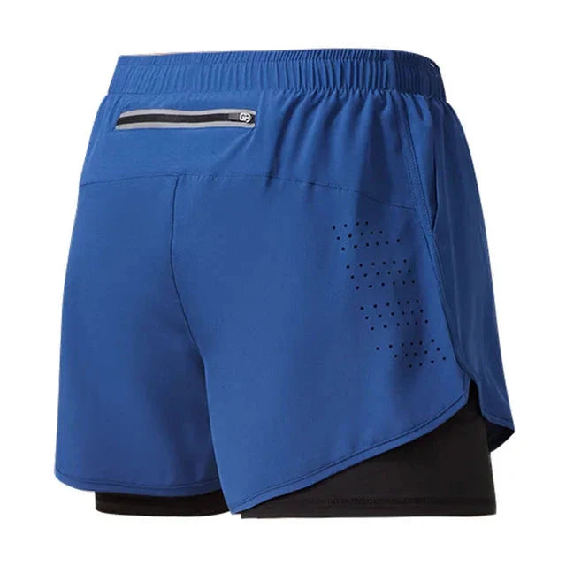 Men’s 2-in-1 Running Shorts – Quick-Dry Double Layer Gym Shorts