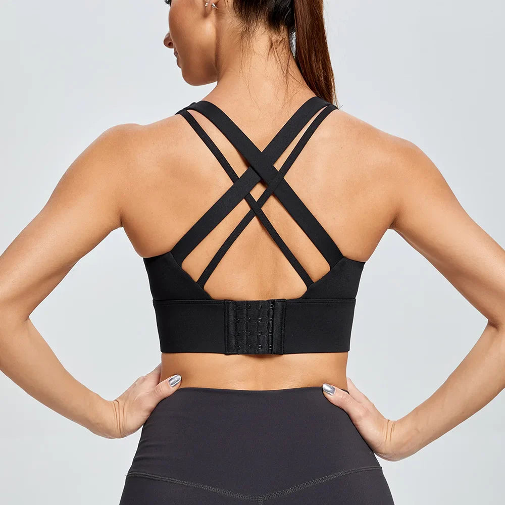 Women's High Impact Sports Bra with Back Closure