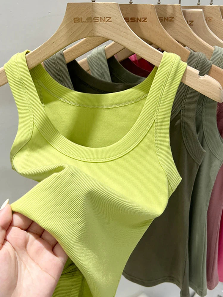 Women's Ribbed Elastic Summer Tank 2026
