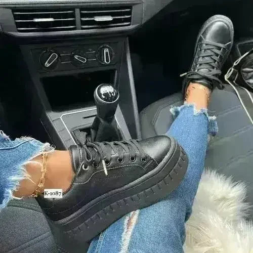 Women's Casual Platform Flat Sneakers
