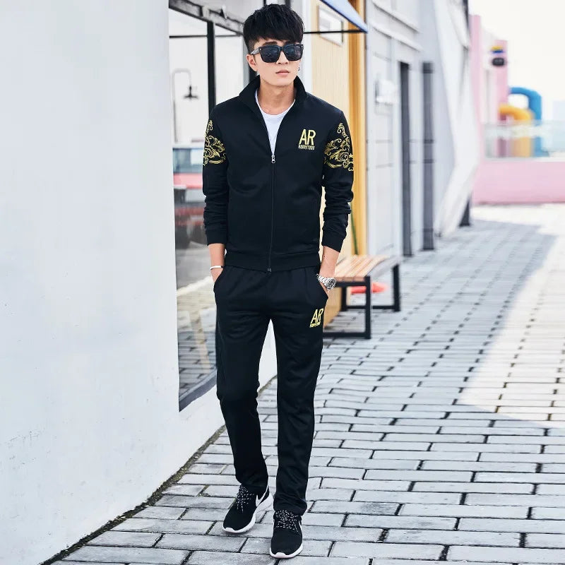 Men's Plus Size Tracksuit Set