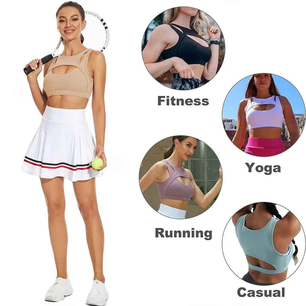 Women's Push Up Sports Bra with Removable Cups