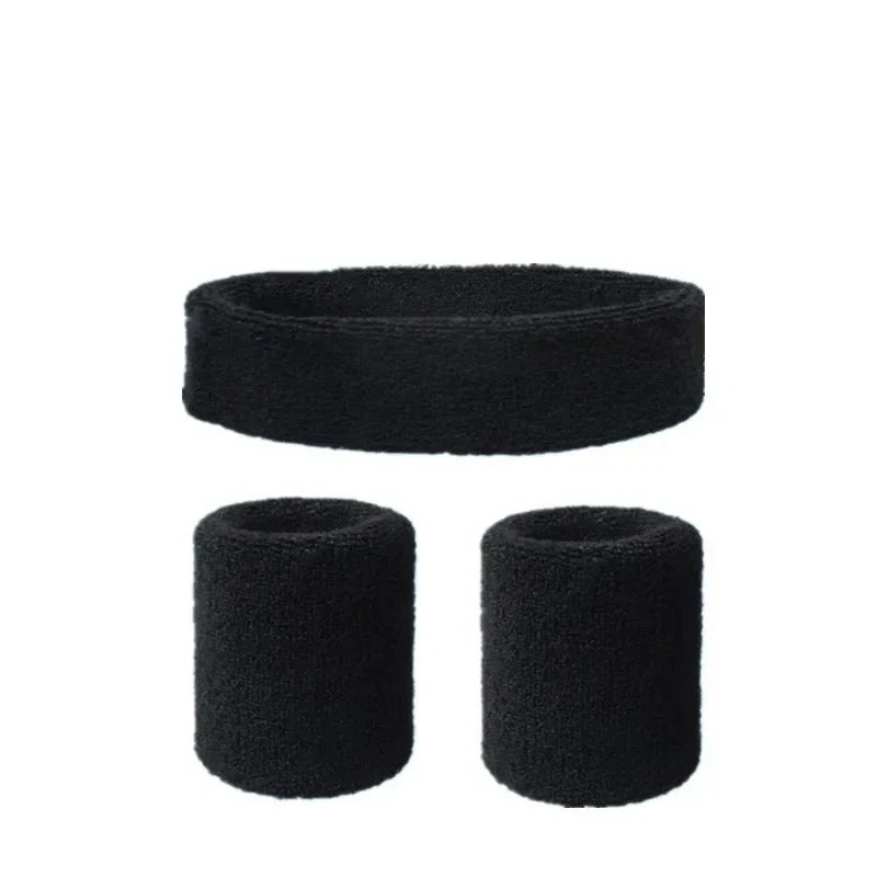 Cotton Sweatband Bundle Headband and Wristbands