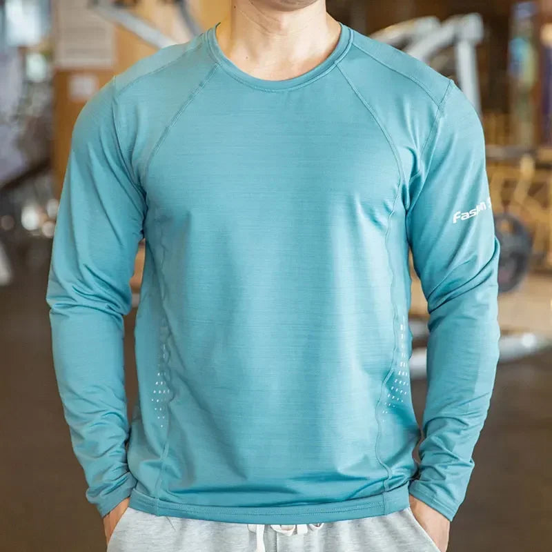 Men's Quick Dry Compression Long-Sleeve Workout Tee