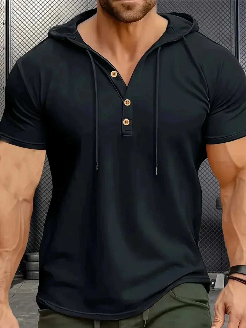 Men's Slim Fit Hooded Breathable T-shirt