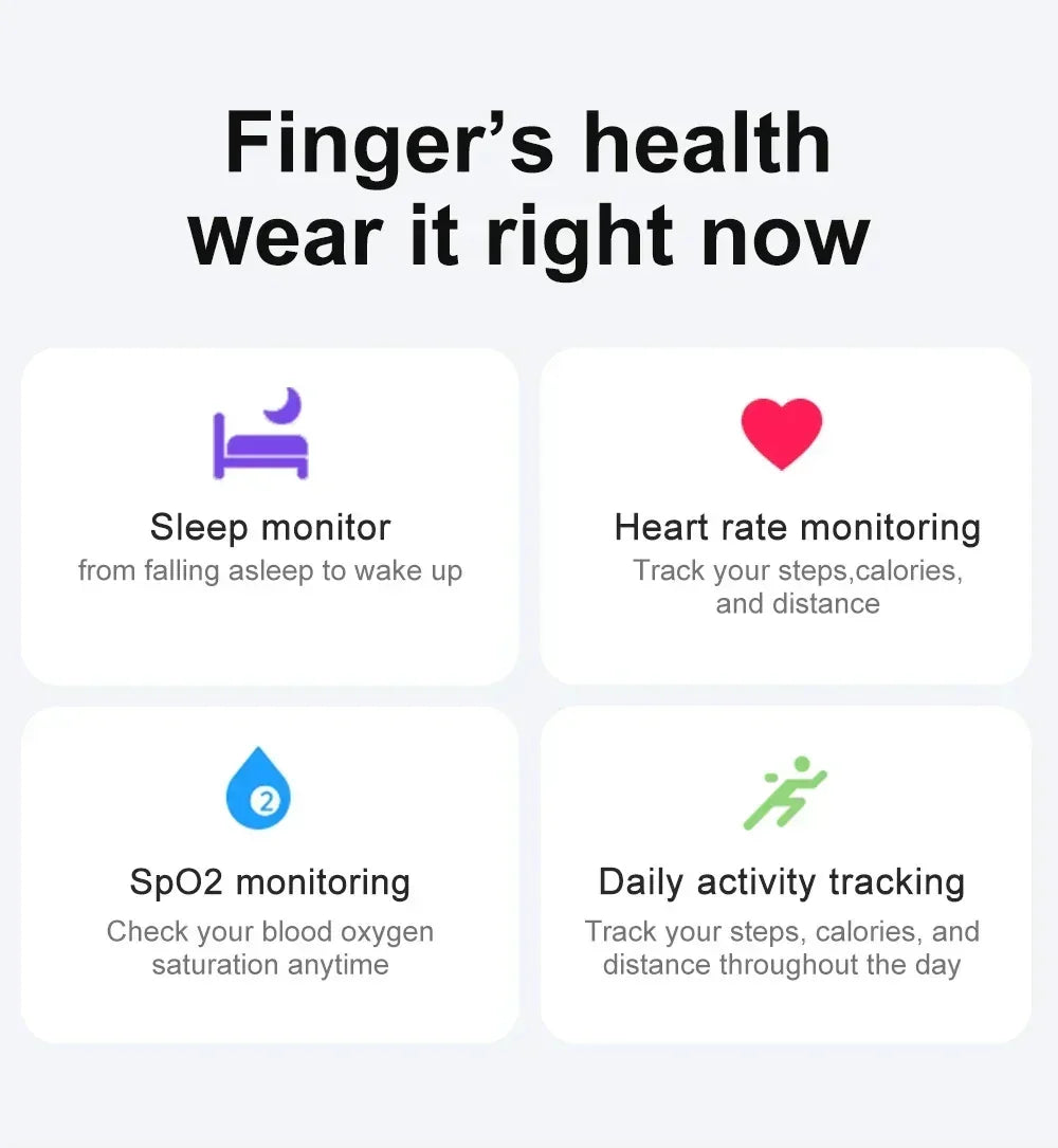 2024 COLMI Men's or Women's Waterproof Smart Ring Fitness Tracker