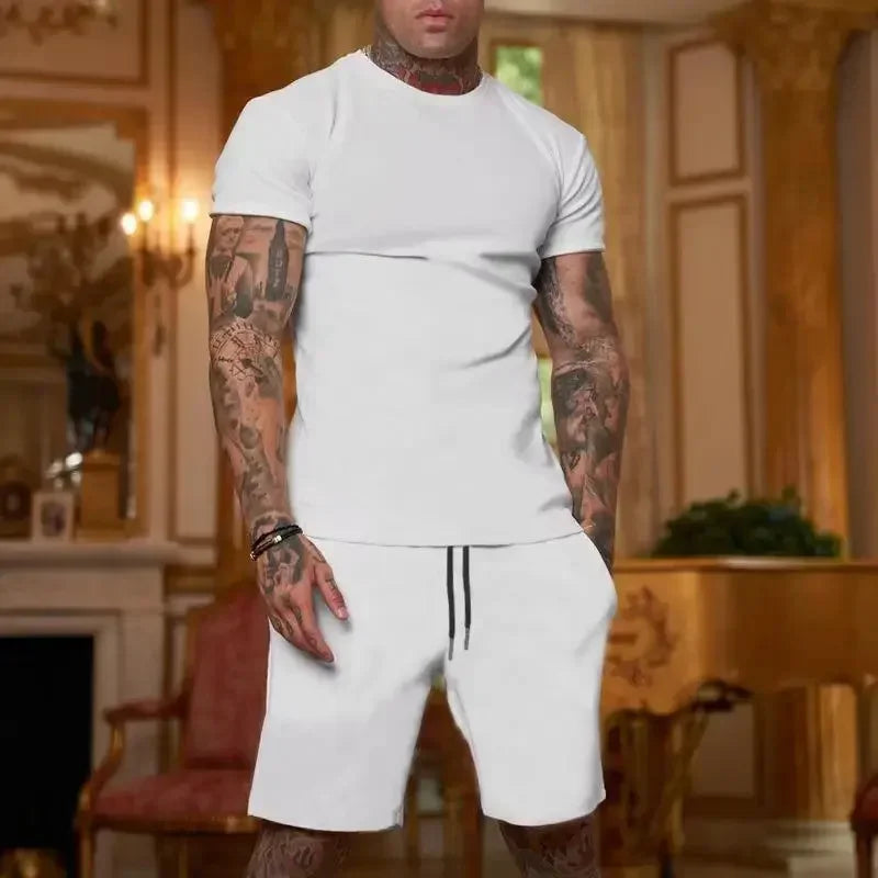Men's Breathable Summer Sportswear Shorts Set