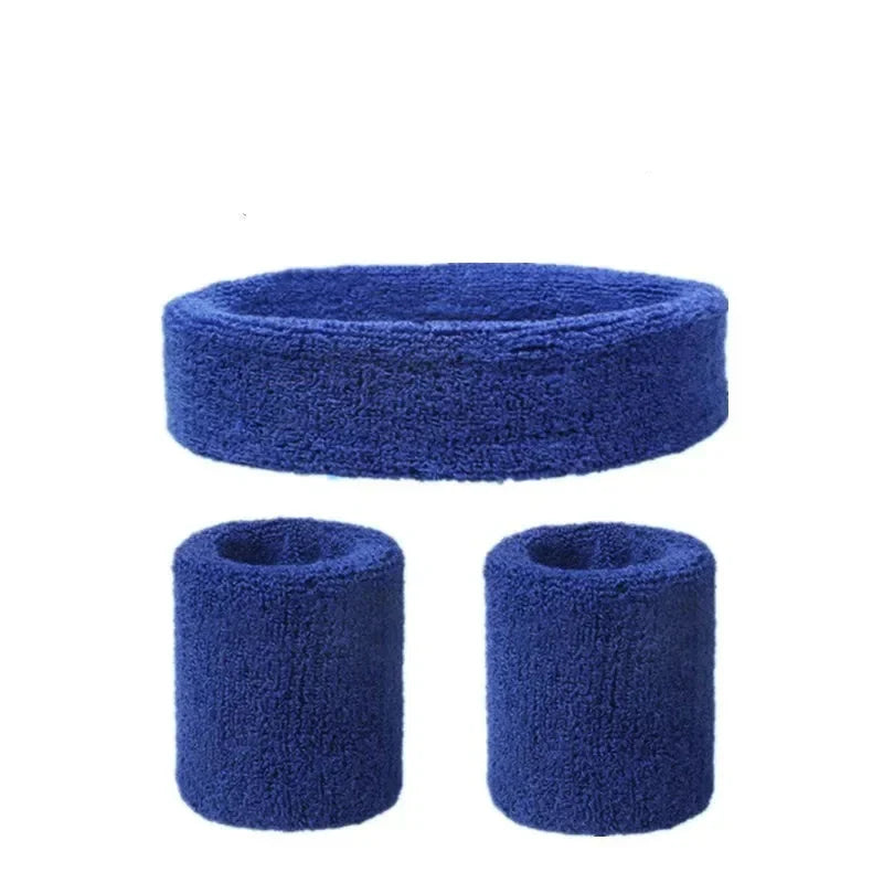 Cotton Sweatband Bundle Headband and Wristbands