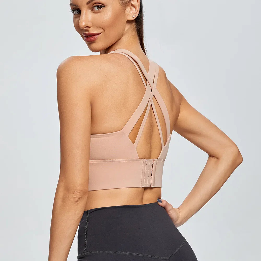 Women's High Impact Sports Bra with Back Closure