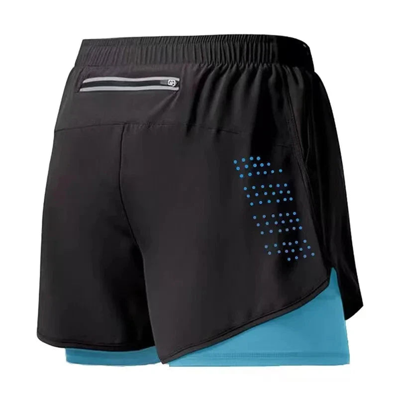 Men’s 2-in-1 Running Shorts – Quick-Dry Double Layer Gym Shorts