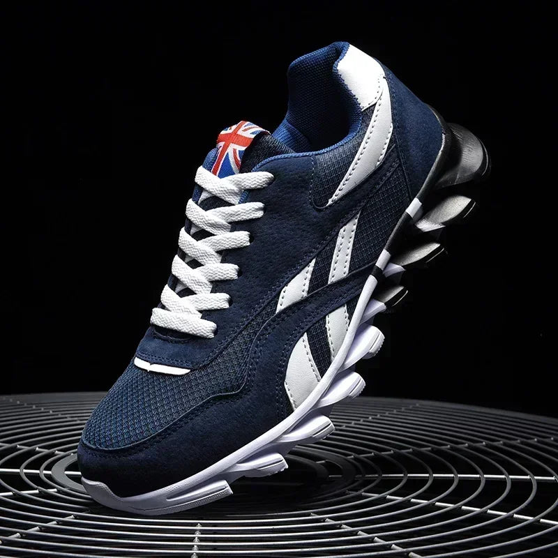 Men's Breathable Cushioned Thick Sole Running Sneakers