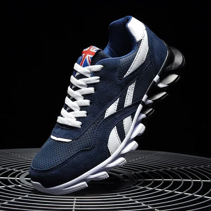 Men's Breathable Cushioned Thick Sole Running Sneakers