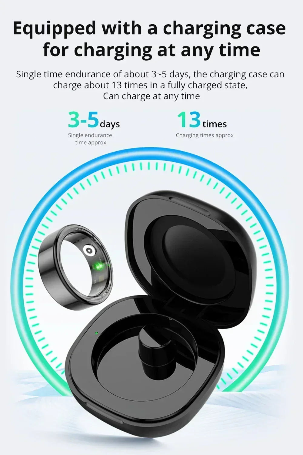 2024 COLMI Men's or Women's Waterproof Smart Ring Fitness Tracker