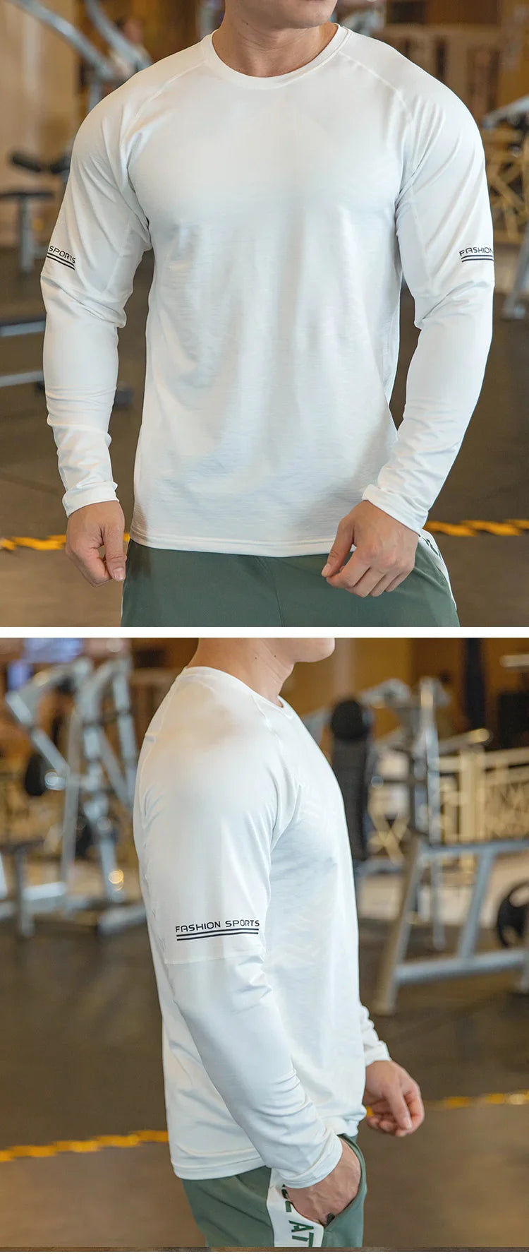 Men's Quick Dry Compression Long-Sleeve Workout Tee