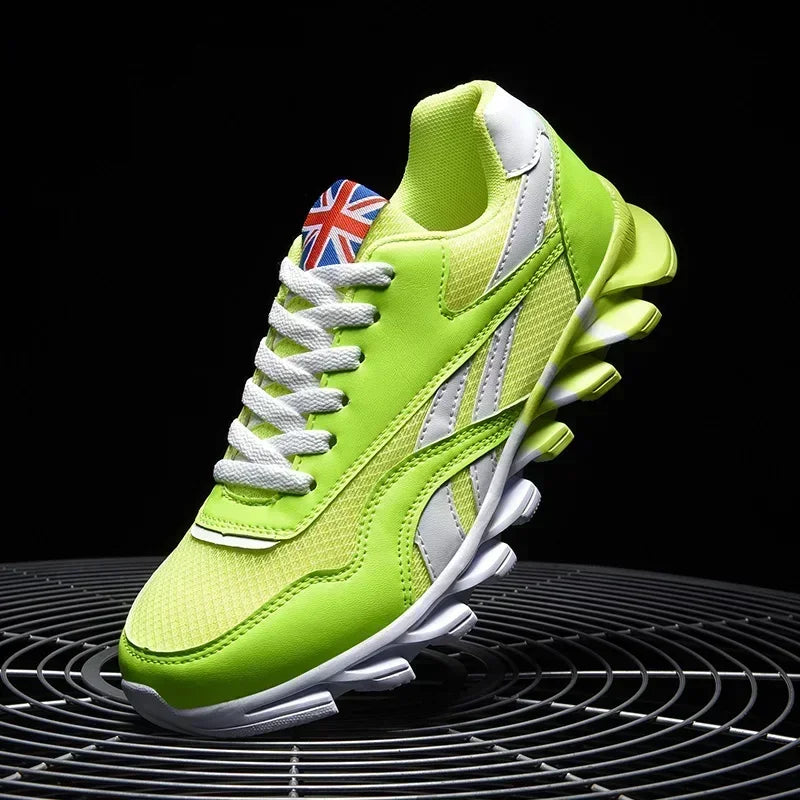 Men's Breathable Cushioned Thick Sole Running Sneakers