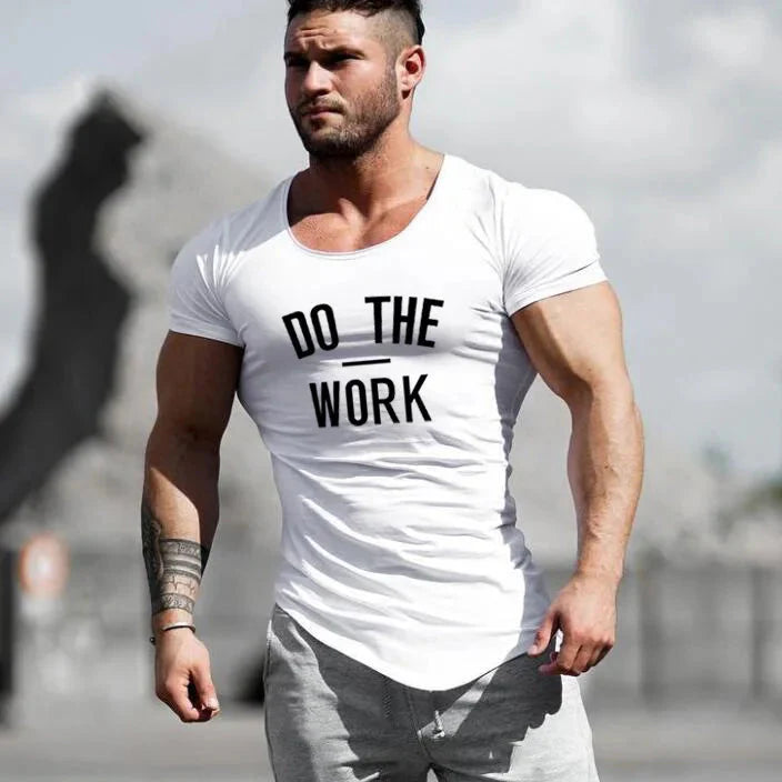 Men's Running Sport Slim Fit Graphic T-Shirt