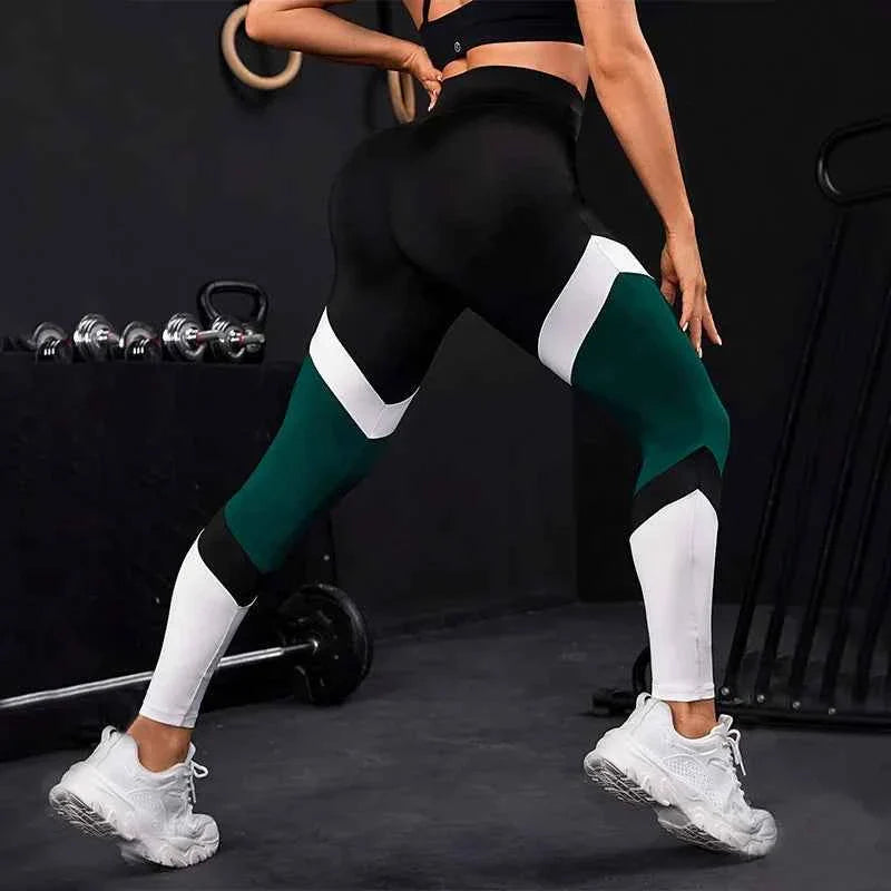 Women's Colorblock High Waist Yoga Pants