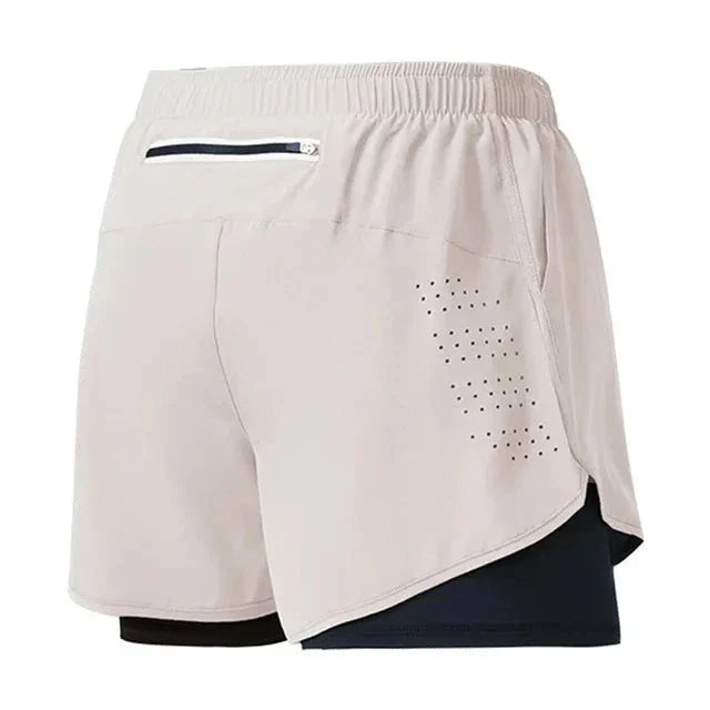 Men’s 2-in-1 Running Shorts – Quick-Dry Double Layer Gym Shorts