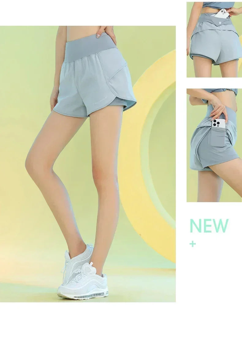 Lightweight Yoga Shorts for Women with Pockets