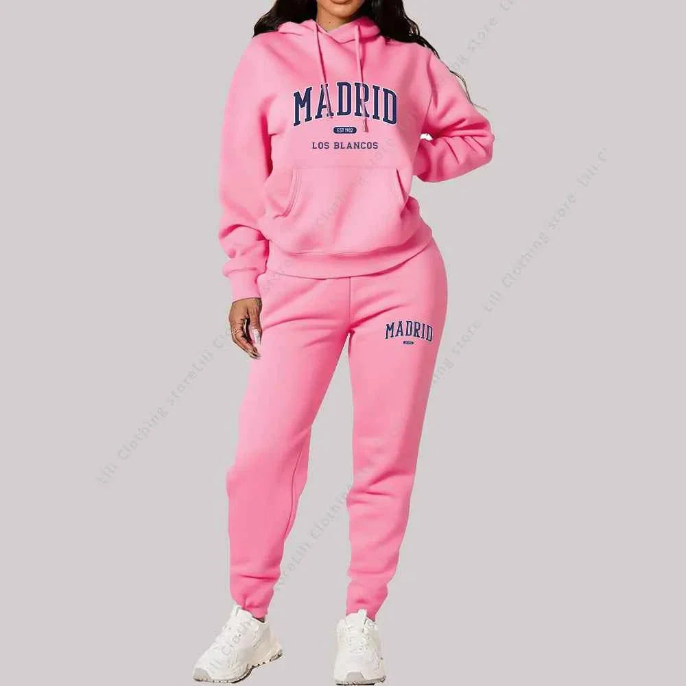 Women's Madrid Print Track Suit 2-Piece Set