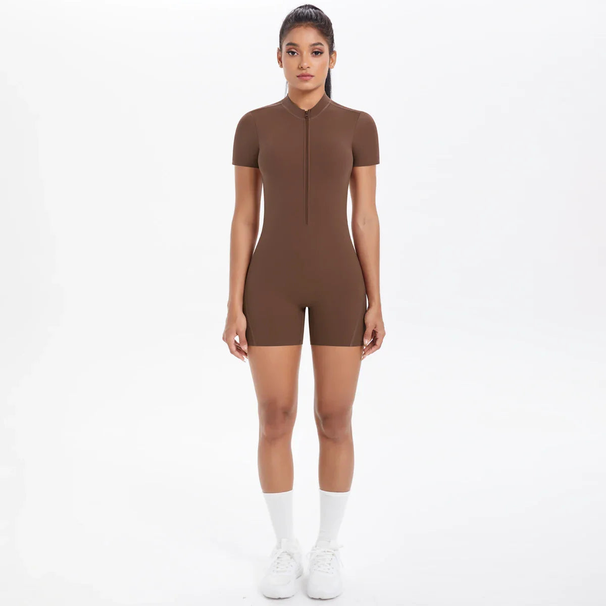 FlexiFit Women's Backless Zip Jumpsuit - Yoga Wear