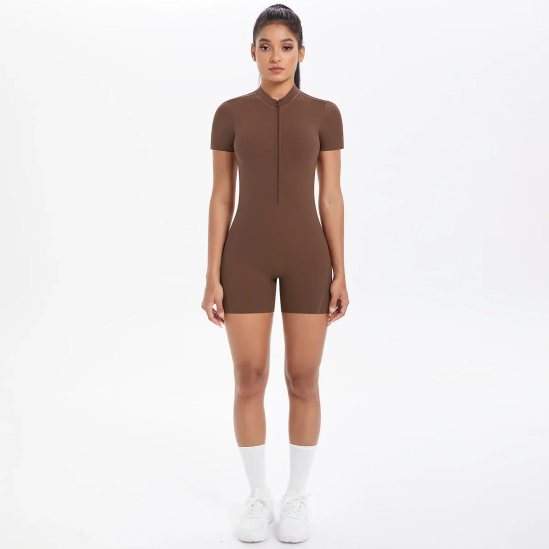 FlexiFit Women's Backless Zip Jumpsuit - Yoga Wear
