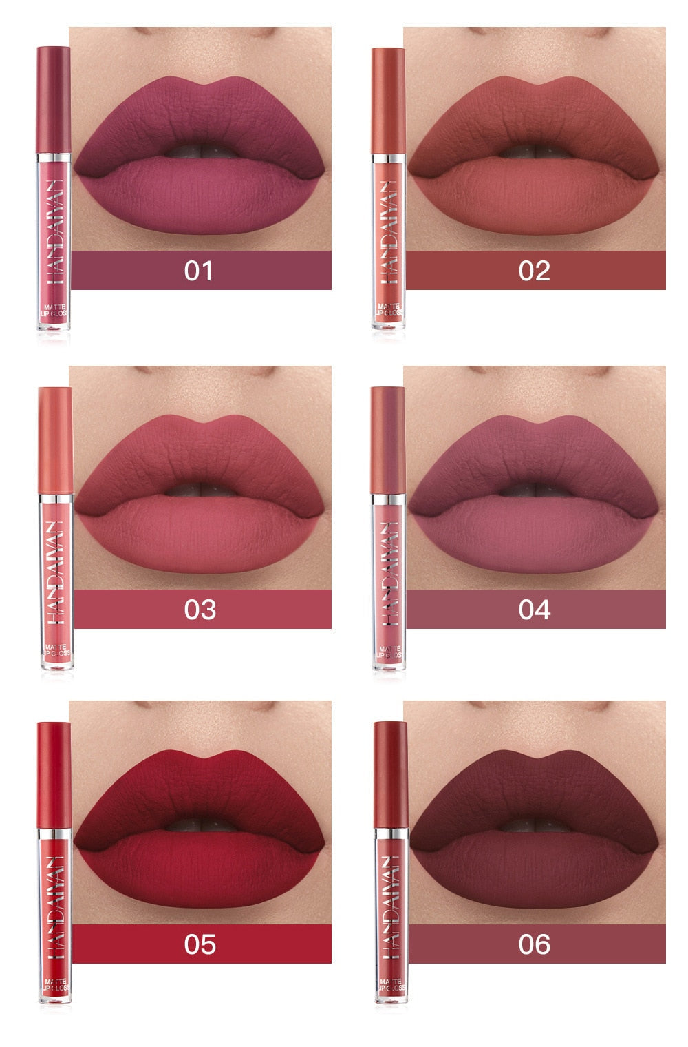 Ultra Matte Velvet Waterproof Long Lasting Liquid Lip Gloss Set