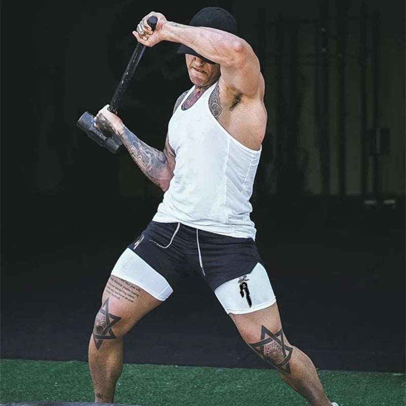 FlexiFit Men's 2-in-1 Performance Running Shorts