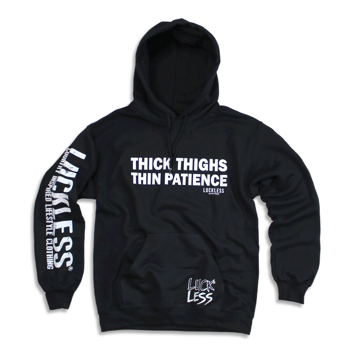 Women's Thick Thighs Thin Patience Graphic Hoodie