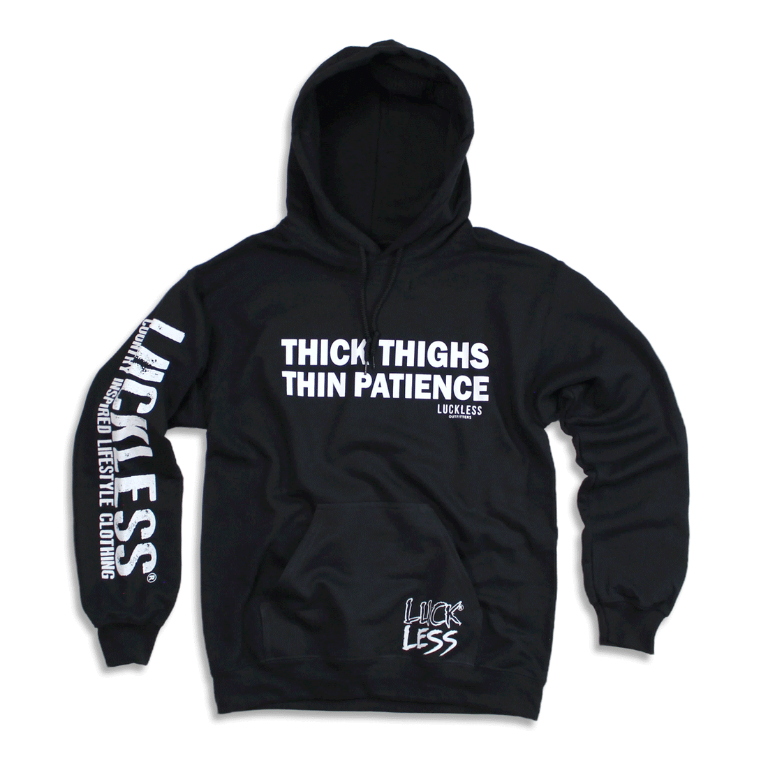 Women's Thick Thighs Thin Patience Graphic Hoodie