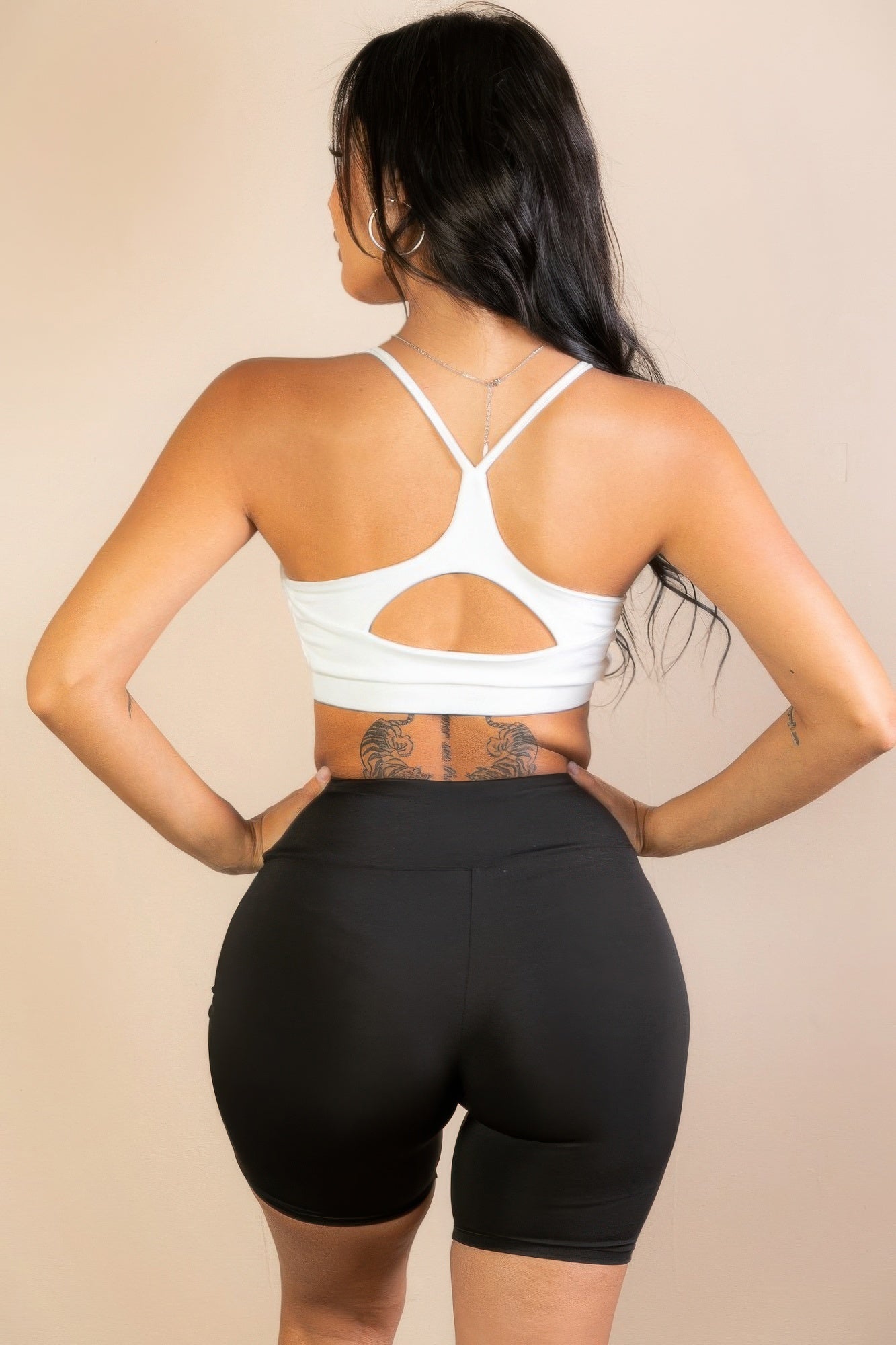 Women's Racerback Cutout Fitness Sports Bra