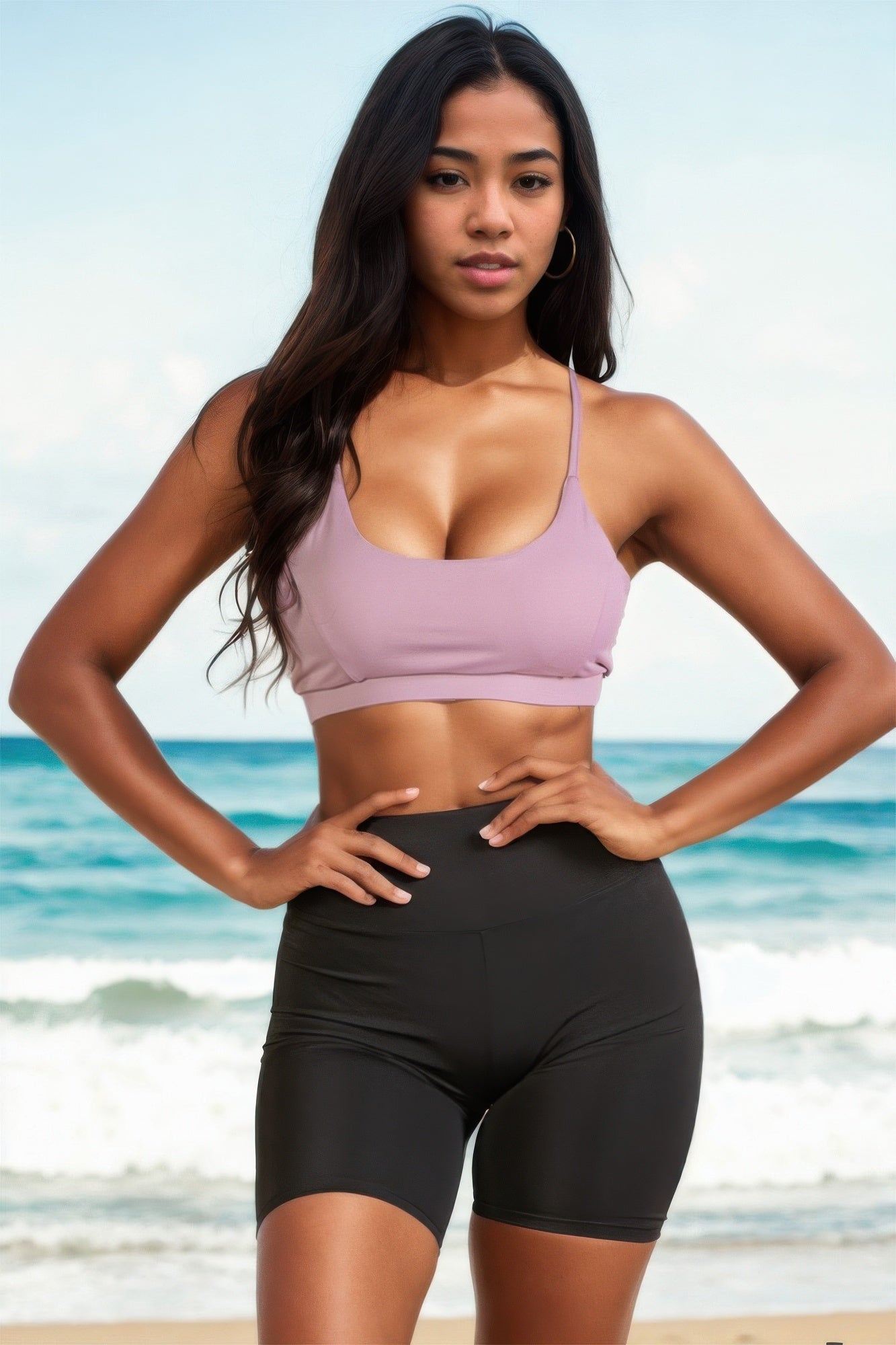 Women's Racerback Cutout Fitness Sports Bra