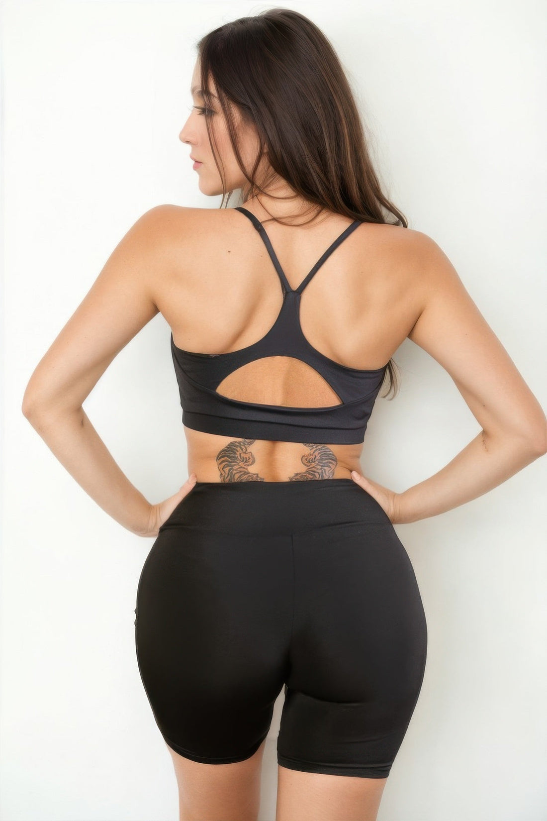 Women's Racerback Cutout Fitness Sports Bra